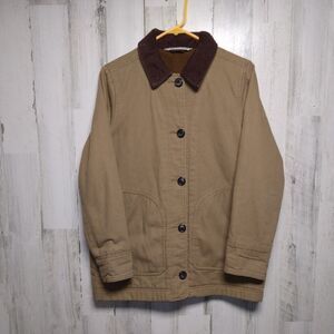 Woolrich Women’s XS Barn Chore Coat Canvas with Corduroy Collar